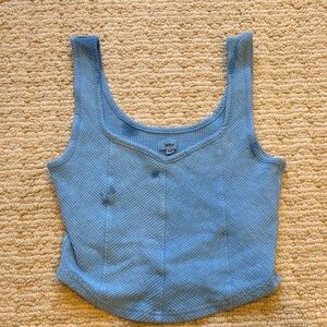 Aerie Blue Ribbed Tank Top